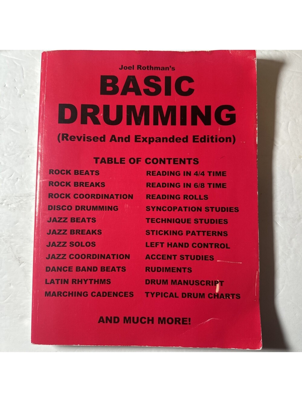 Joel Rothman Basic Drumming Revised Expanded Edition 1983 Paperback